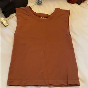 Brown free people tank